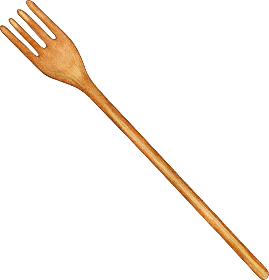 Wooden Fork Illustration